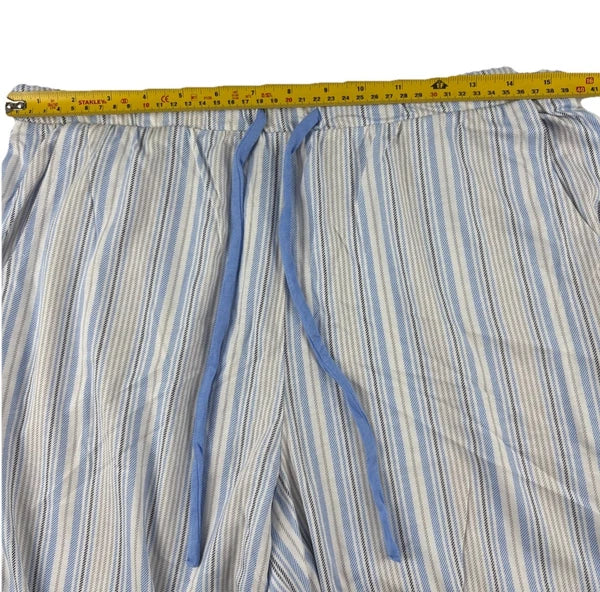 Nautica Mens 2 Piece Short Sleeved, Cropped Pants, Striped Pajama Set Size M