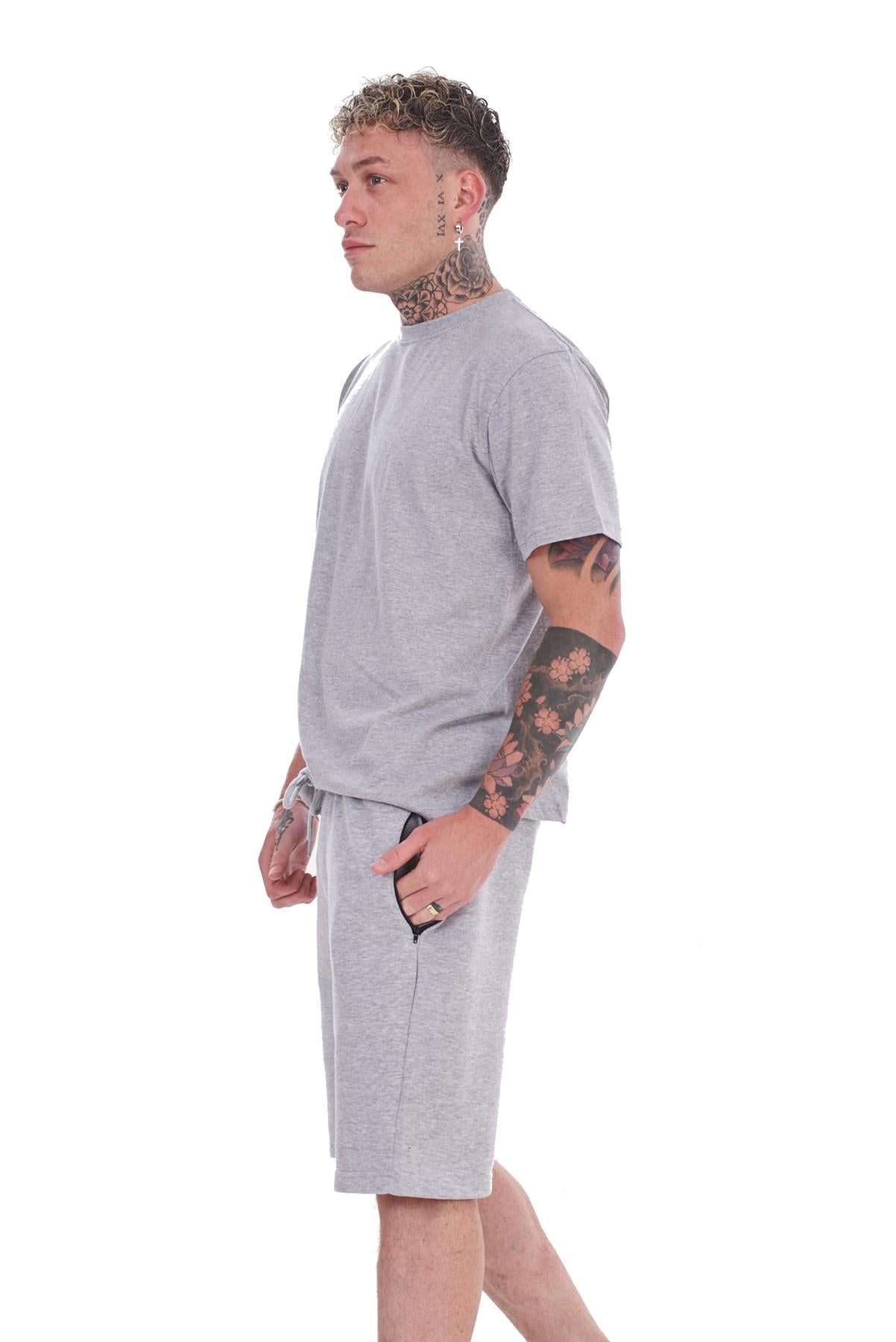 Mens T-Shirt & Shorts Set Summer Lounge Gym Outfit 2 Piece Tracksuit S-XL