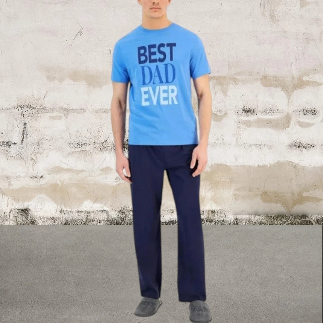 Club Room NWT Mens Best Dad Ever Graphic Knit Pajama Gift Set Large