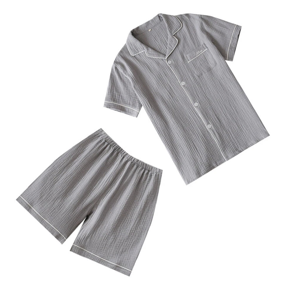 Men Sleepwear Pajama Set Short Sleeve Sleepwear Men Pajama Short Men