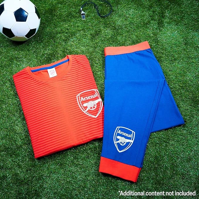Arsenal F.C. Mens Pyjamas Set Nightwear T-Shirt Long Bottoms PJs Lounge Set