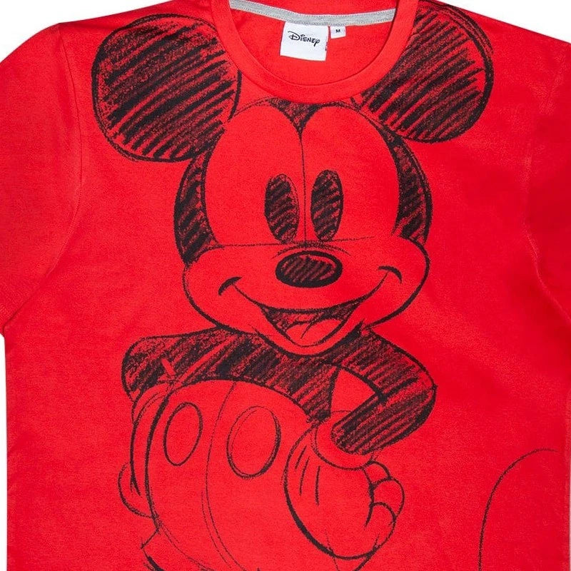 Men's Disney Mickey Sketch Long Pyjamas Set Pajama Pyjamas Pjs Size Large