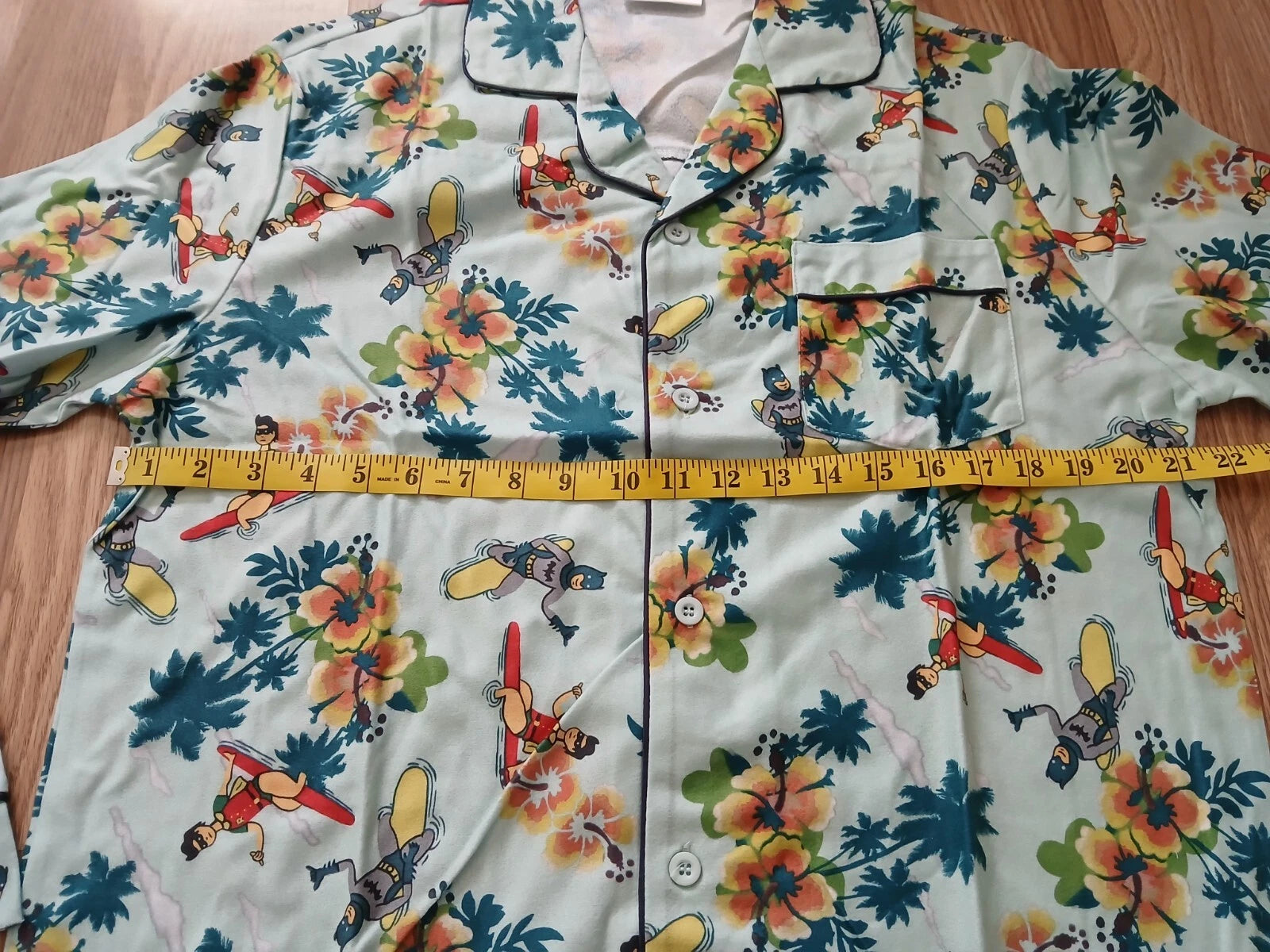 Batman with Hawaiian Print Men's Pajama Set, Size L, New with Tags