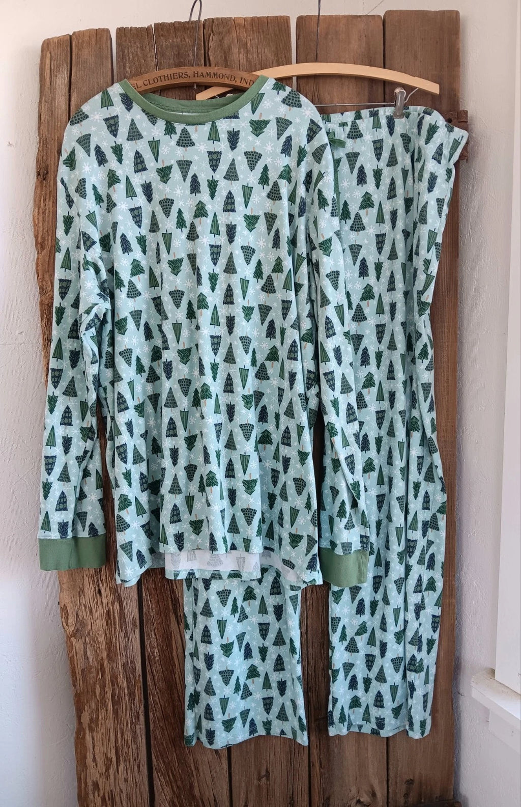 Lauren Conrad Mens Pajama Set Pine Trees 2 Pc Knit Sleepwear 2XLT Top Pants
