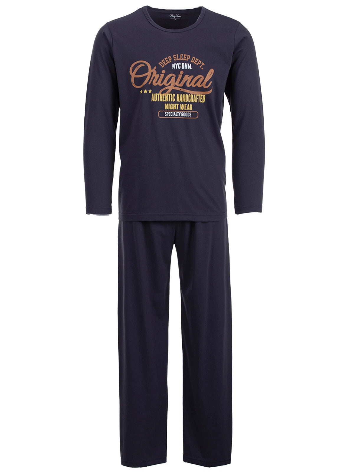 Henry Terre Mens Pyjamas Original Authentic Nightwear Long Sleeve Sleepwear Set B-