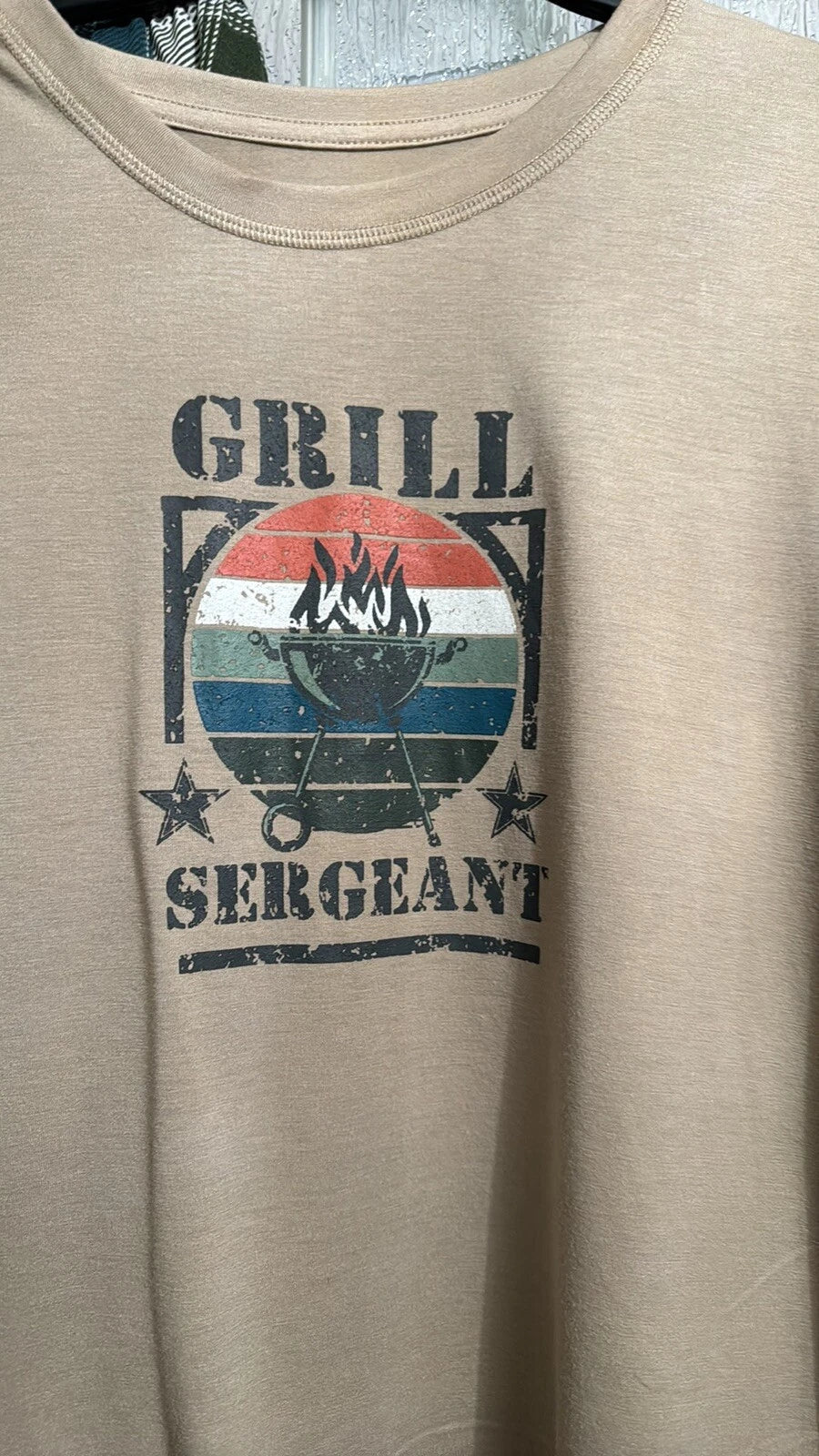 Grill Sergeant Pajama Set 26” P2P Bottoms Side Pockets 38x29 Mens XL Orig $48