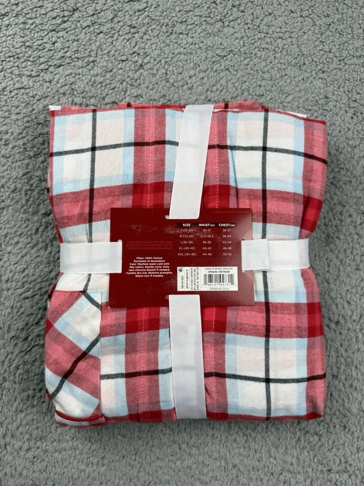 Men's Plaid Flannel Holiday Matching Family Pajama Set - Wondershop™ White L