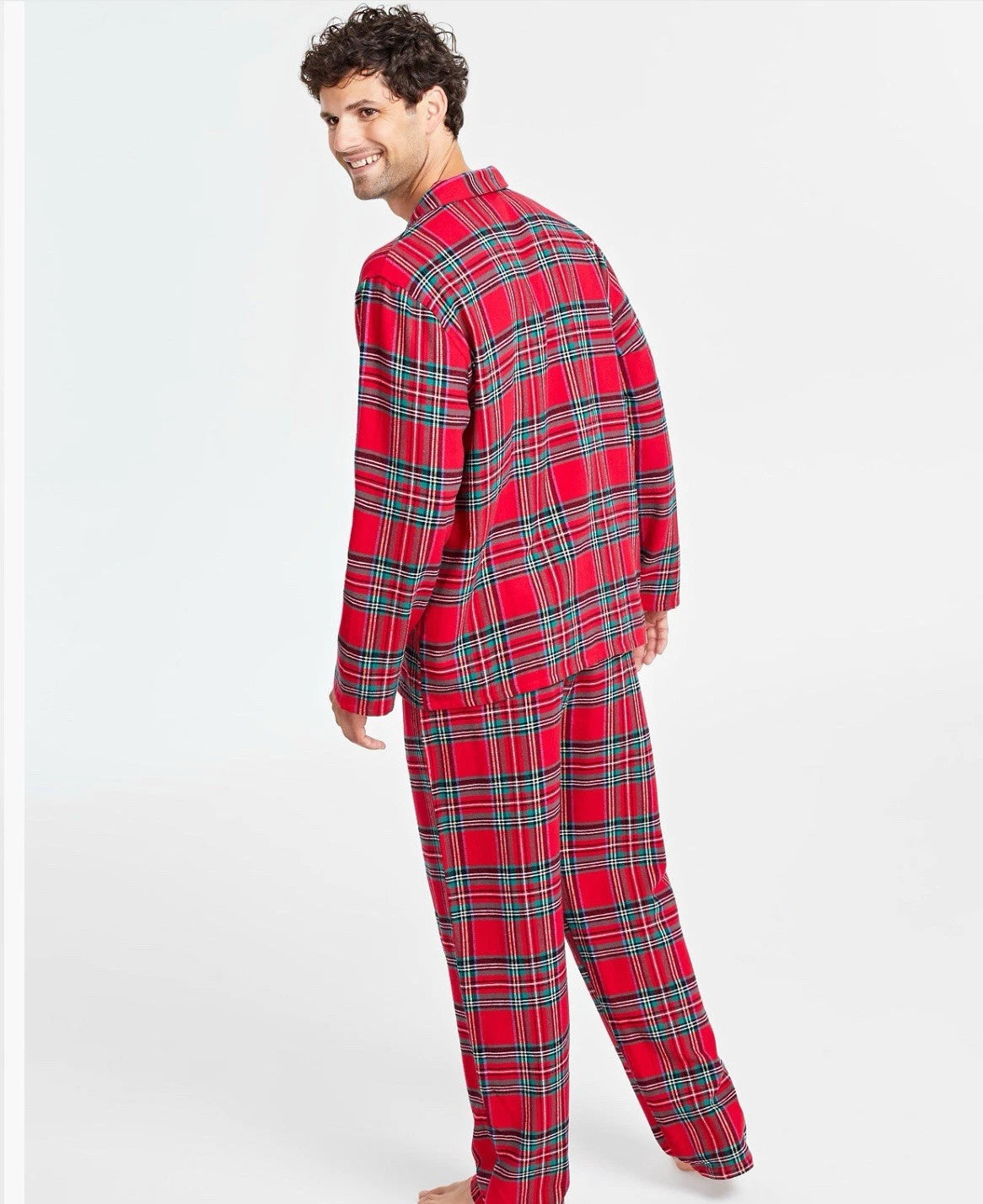 Family Pajama Men’s Brinkley Cotton Plaid Pajama Set Size XL