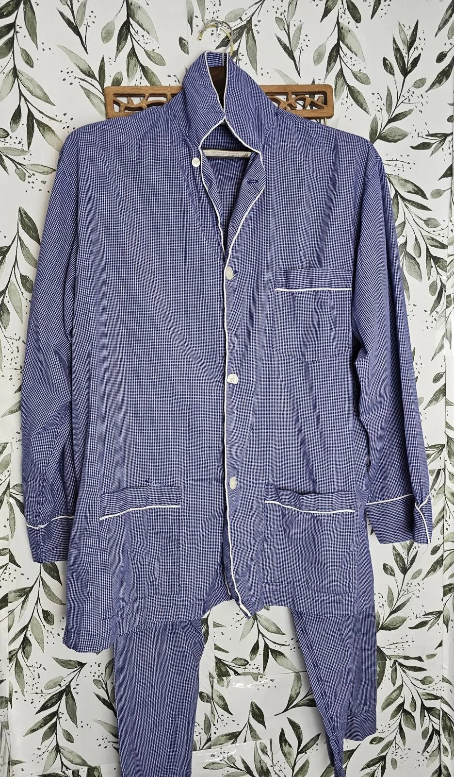Christian Dior Pajamas Blue Mens Size L Set