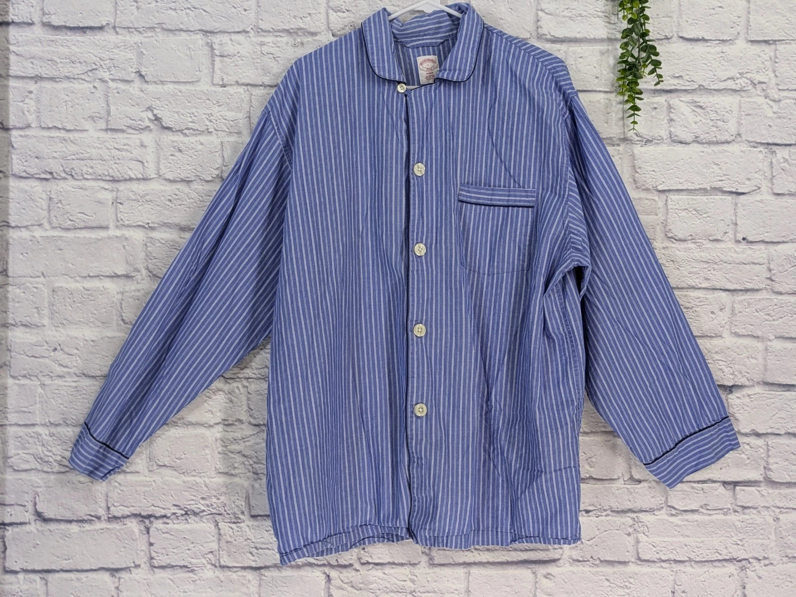 CLASSIC LOT 4!😍Vtg Brooks Brothers L/XL Striped Pajama Set Mens Button Piping