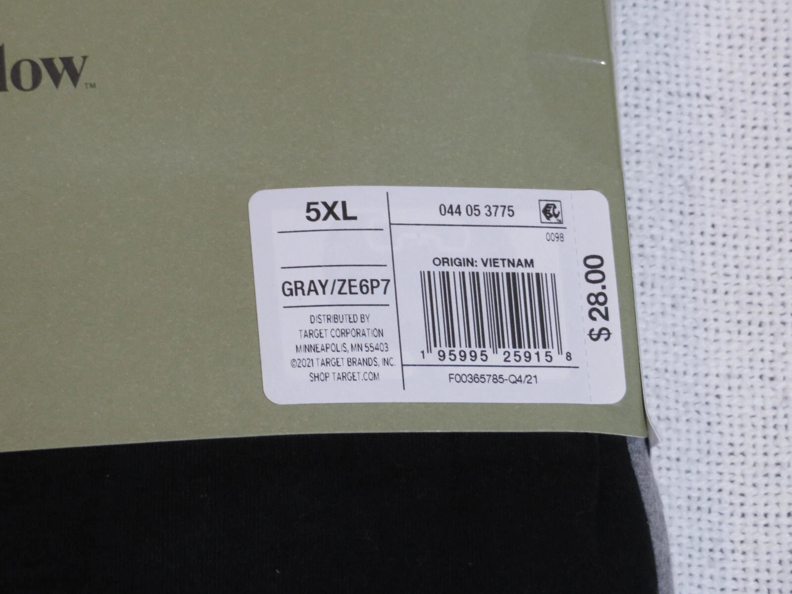Goodfellow & Co 2 Piece Pajama Set 5XL Crew Neck Short Sleeve Elastic Waist