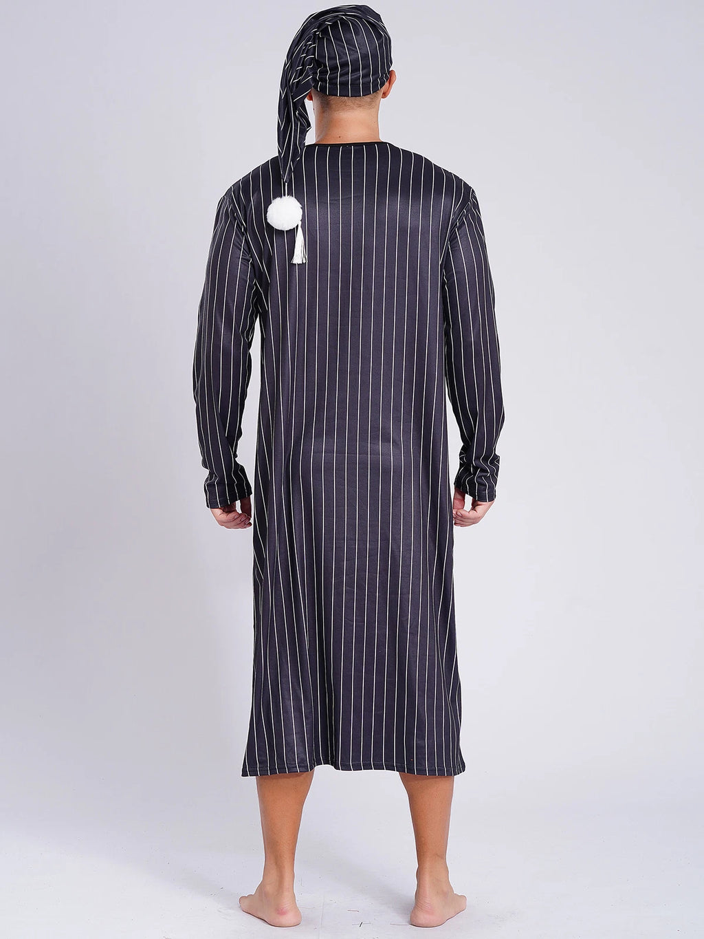 Mens Nightgowns Saudi Nightwear Plaid Pajamas Nightshirt Loungewear Sleeping Up