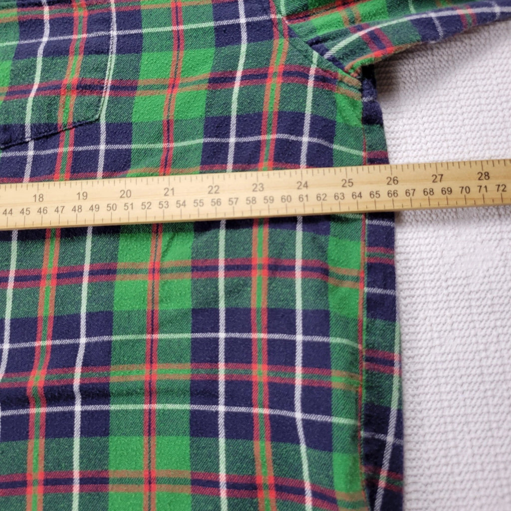 LL Bean Flannel Pajama Sleepwear Set Green Tartan Plaid Mens Size XL-Reg Cotton