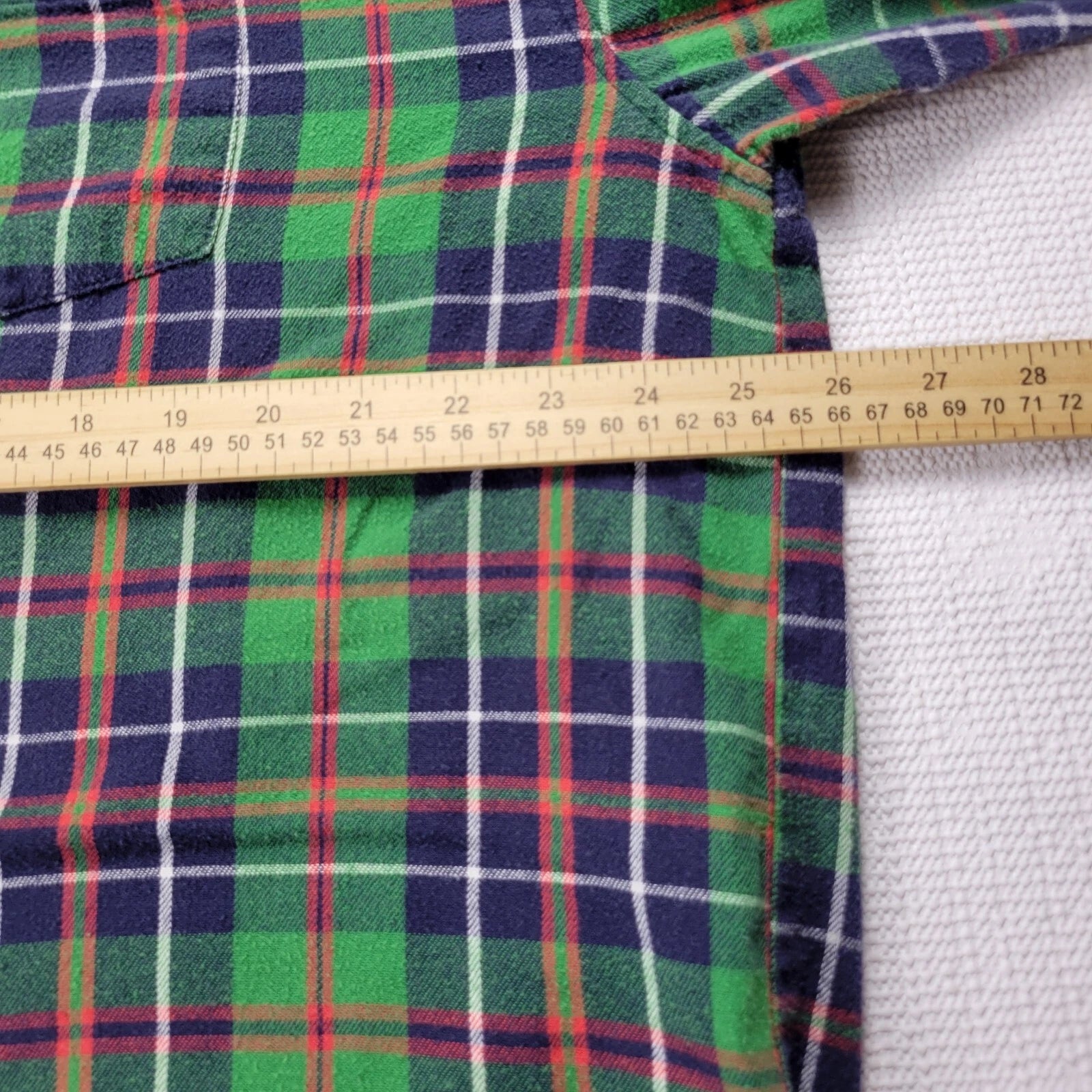 LL Bean Flannel Pajama Sleepwear Set Green Tartan Plaid Mens Size XL-Reg Cotton