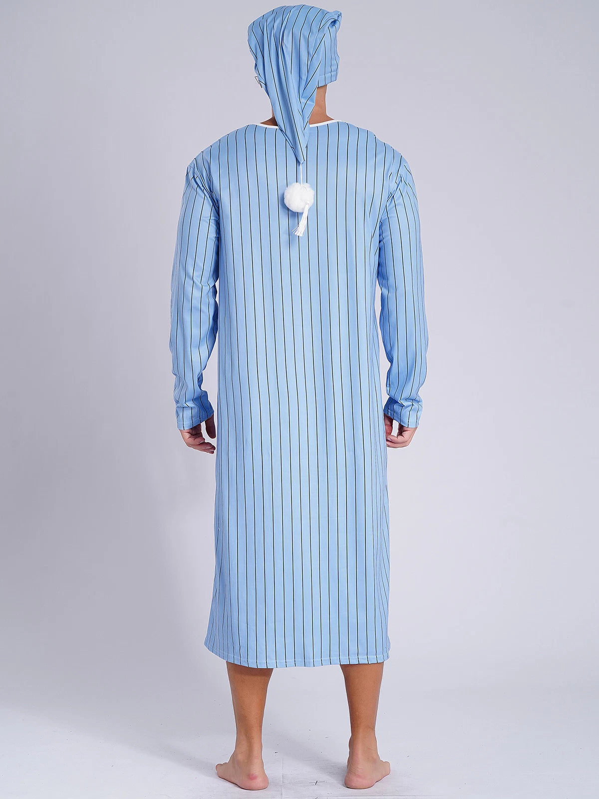 Mens Nightgowns Saudi Nightwear Plaid Pajamas Nightshirt Loungewear Sleeping Up