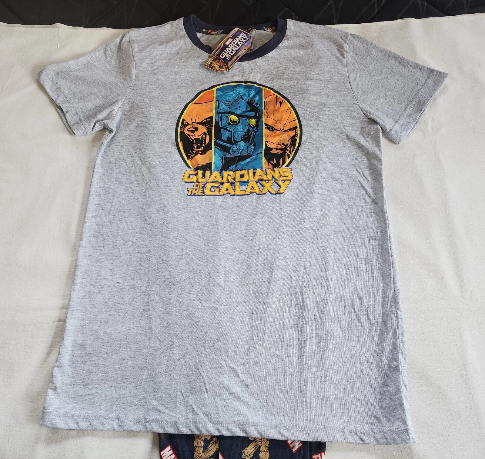 Marvel Mens Guardians Of The Galaxy Printed 2 Piece Pyjama Set Size S New