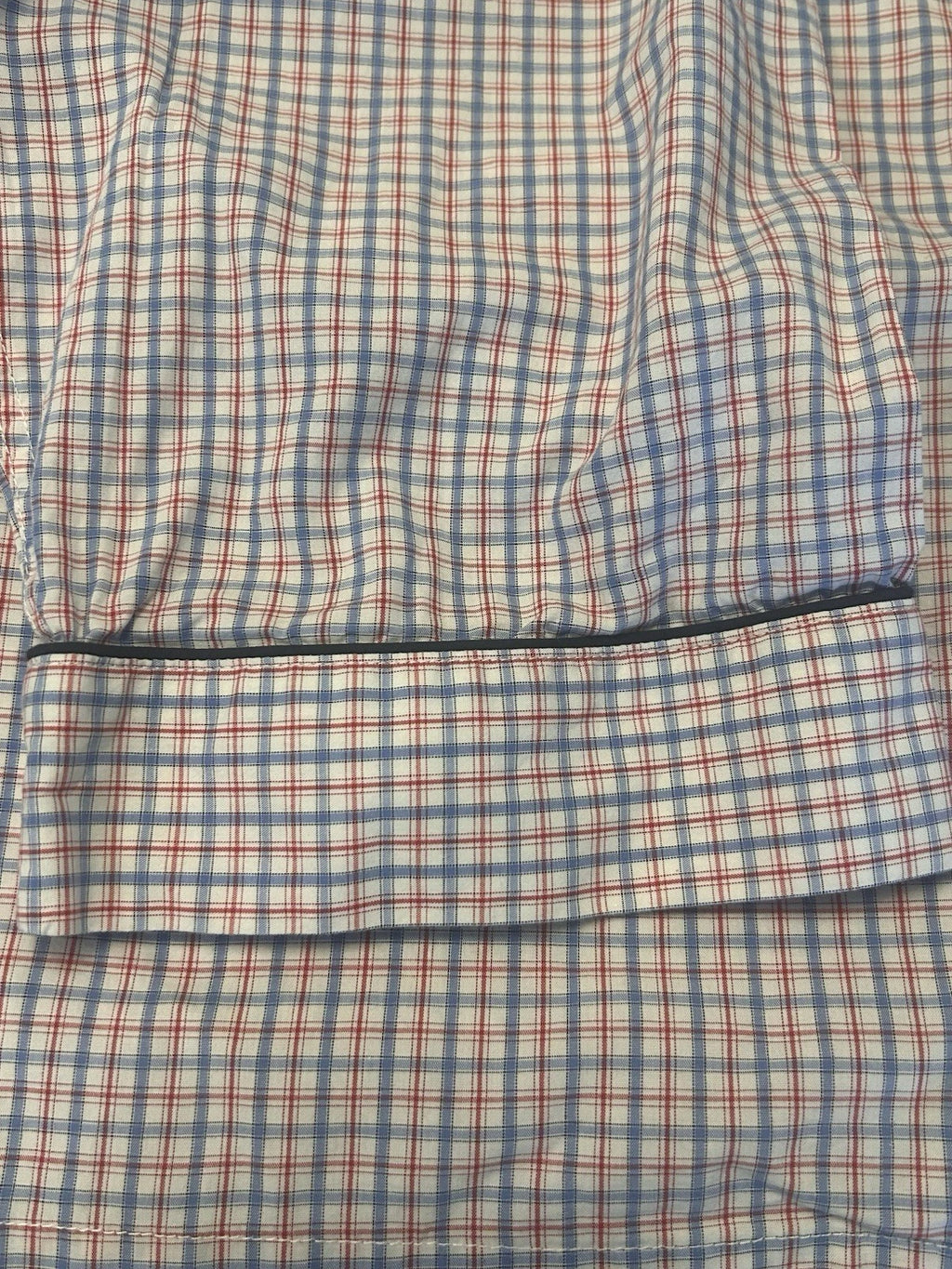 Brooks Brothers Plaid Blue White Red Plaid Pajamas Set Men's Size XL Cotton