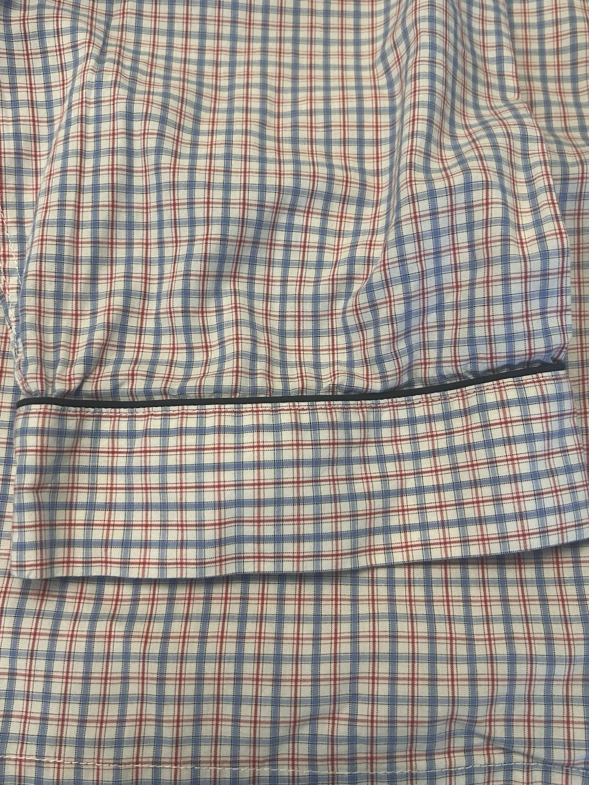 Brooks Brothers Plaid Blue White Red Plaid Pajamas Set Men's Size XL Cotton