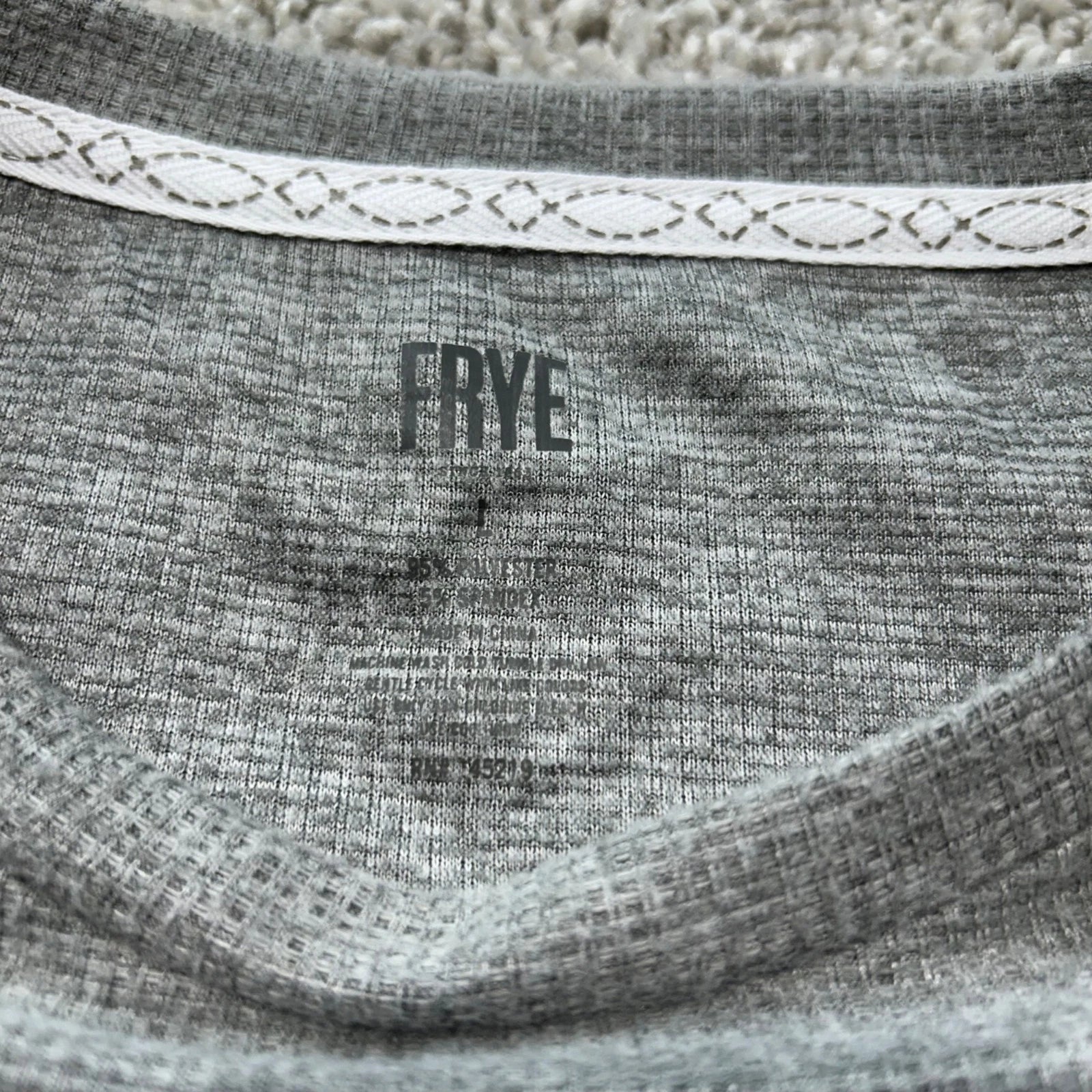 Frye Mens Gray Pajama Set XL Polyester Blend Shirt & Pants