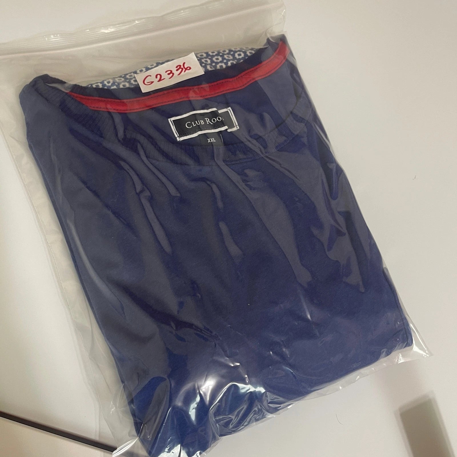 Club Room Men's Blue Cotton Short Sleeve Stretch Shirt Pajama Set XXL