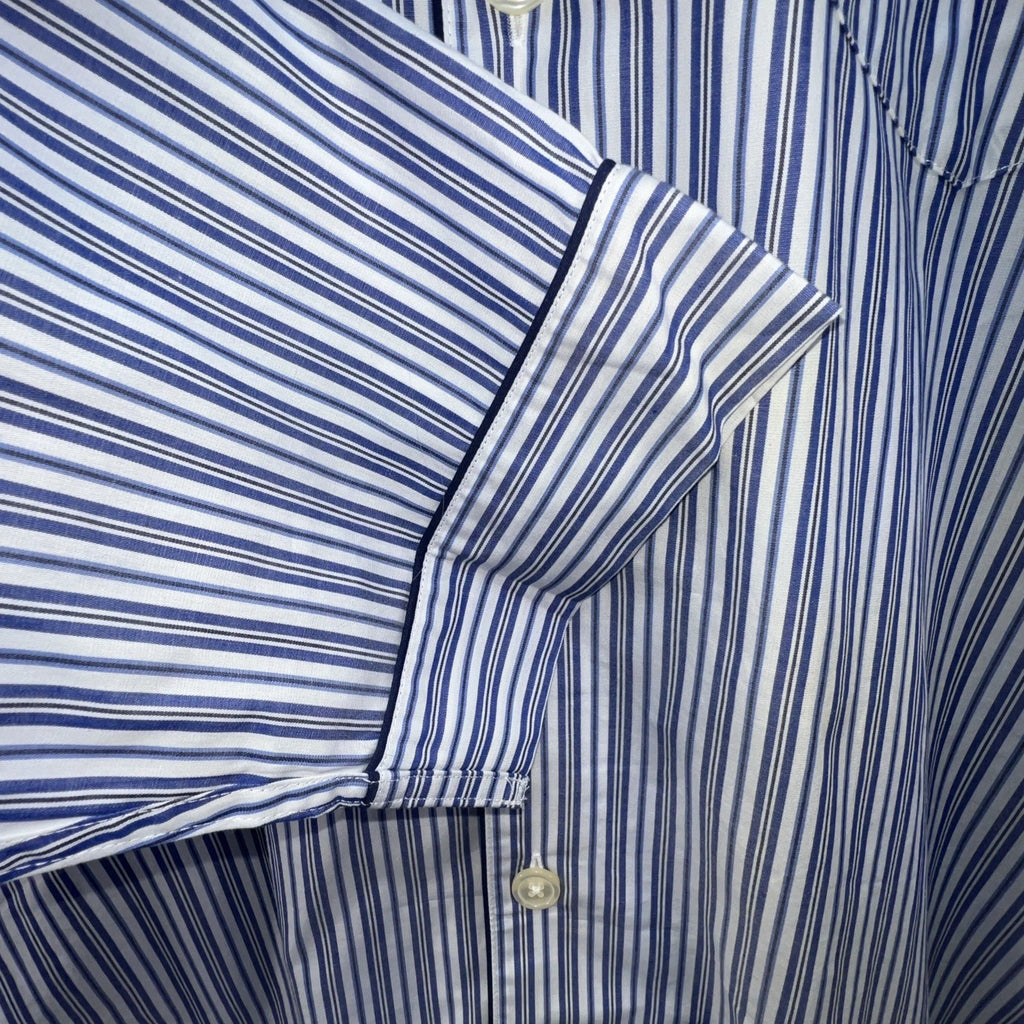 Brooks Brothers Pajama Set Men L Woven Votton Long Sleeve Blue Stripe