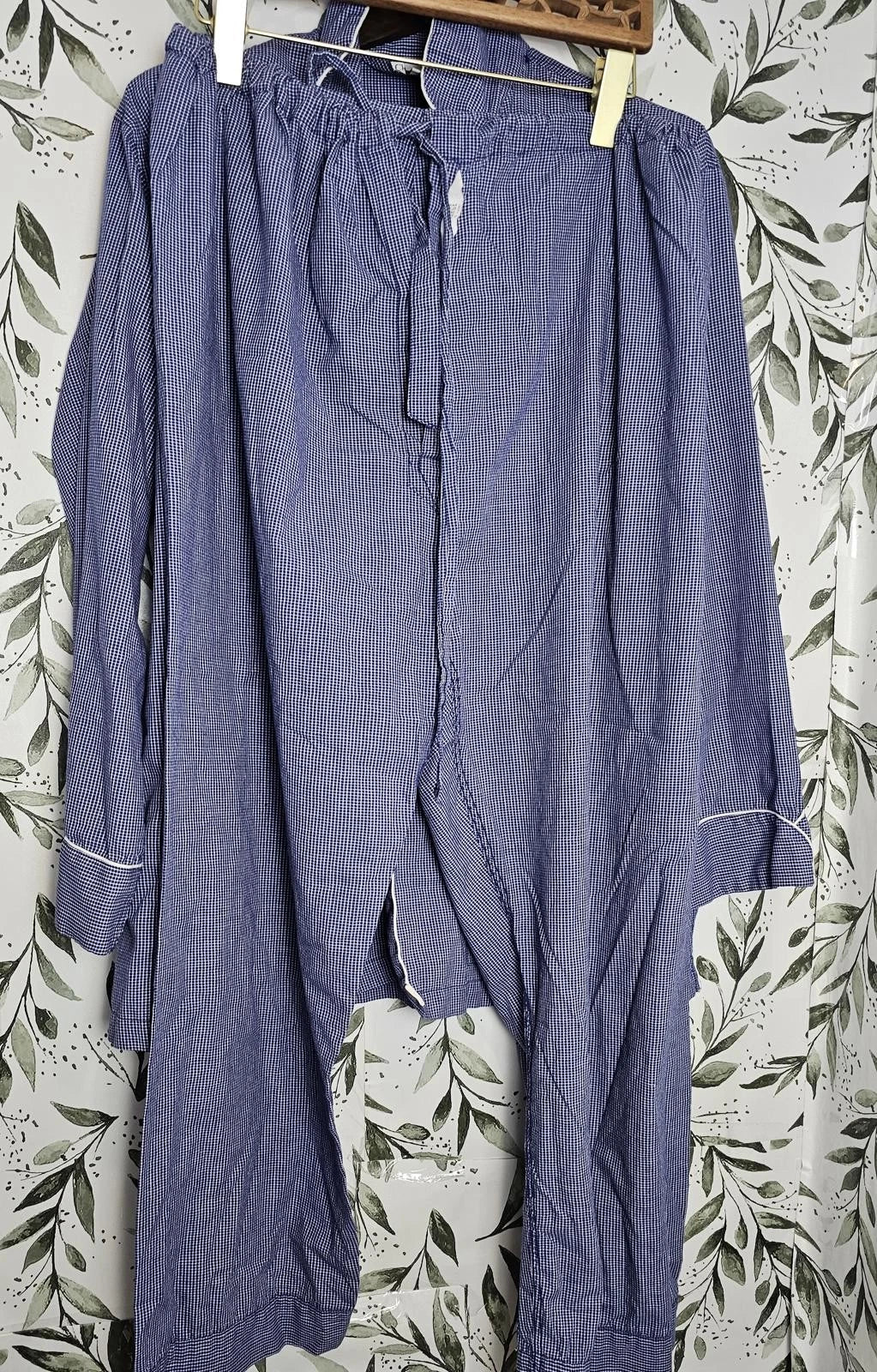 Christian Dior Pajamas Blue Mens Size L Set