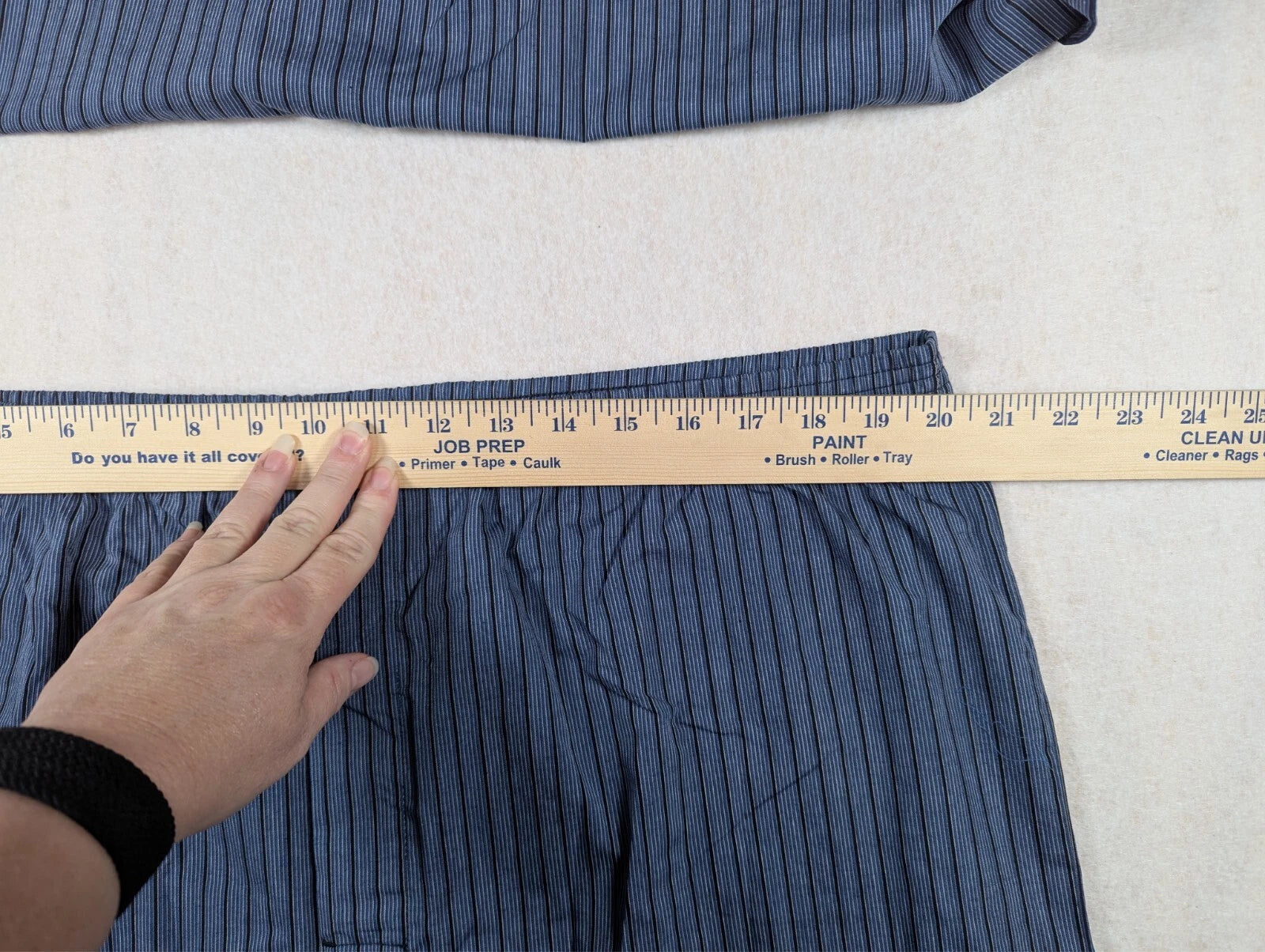 Harbor Bay - Men's - Blue Black Stripe Pajama Set - Size: 1xlt