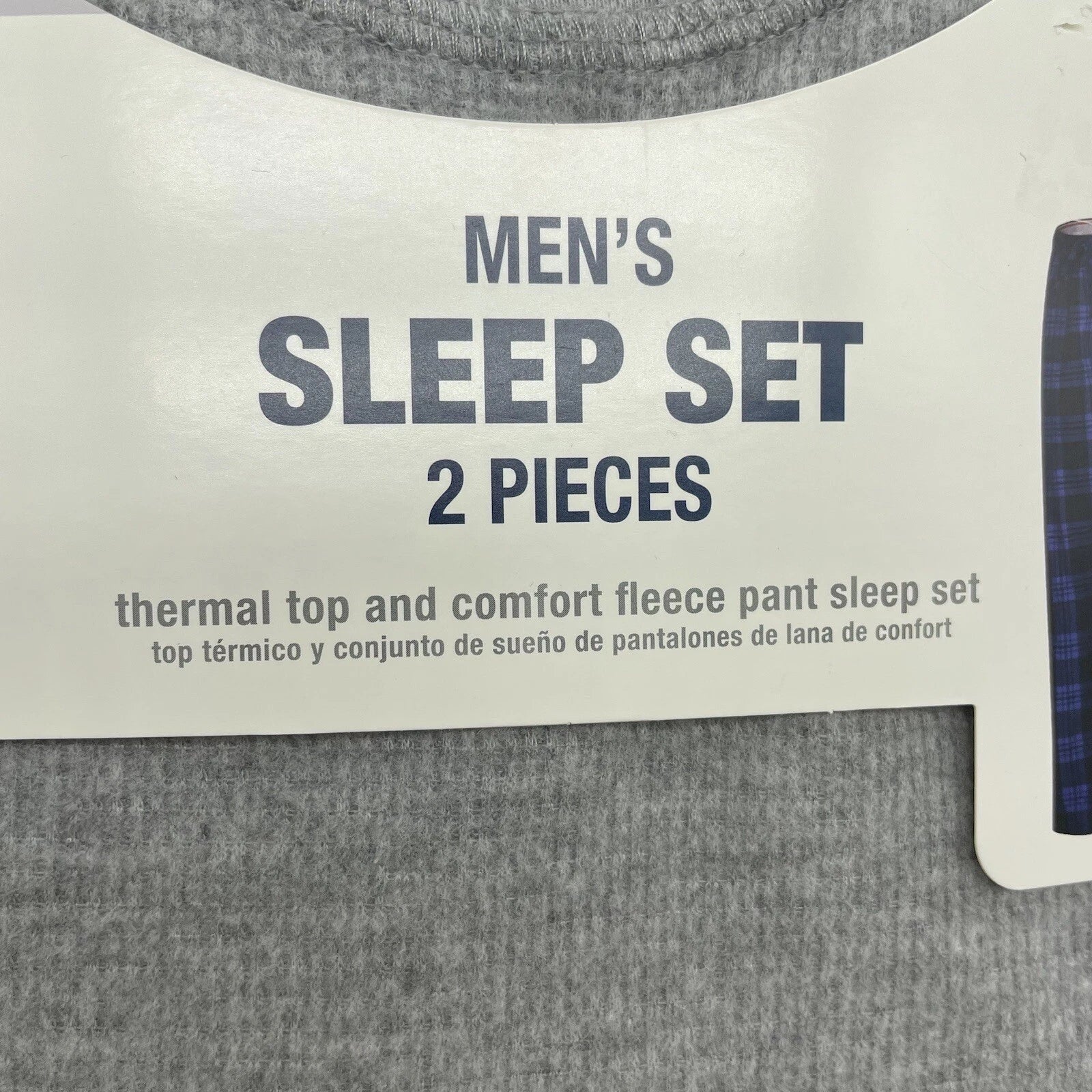 L Hanes Originals Men's 2 Pc Comfort Fleece Sleep Pajama Set Red Check Red LARGE