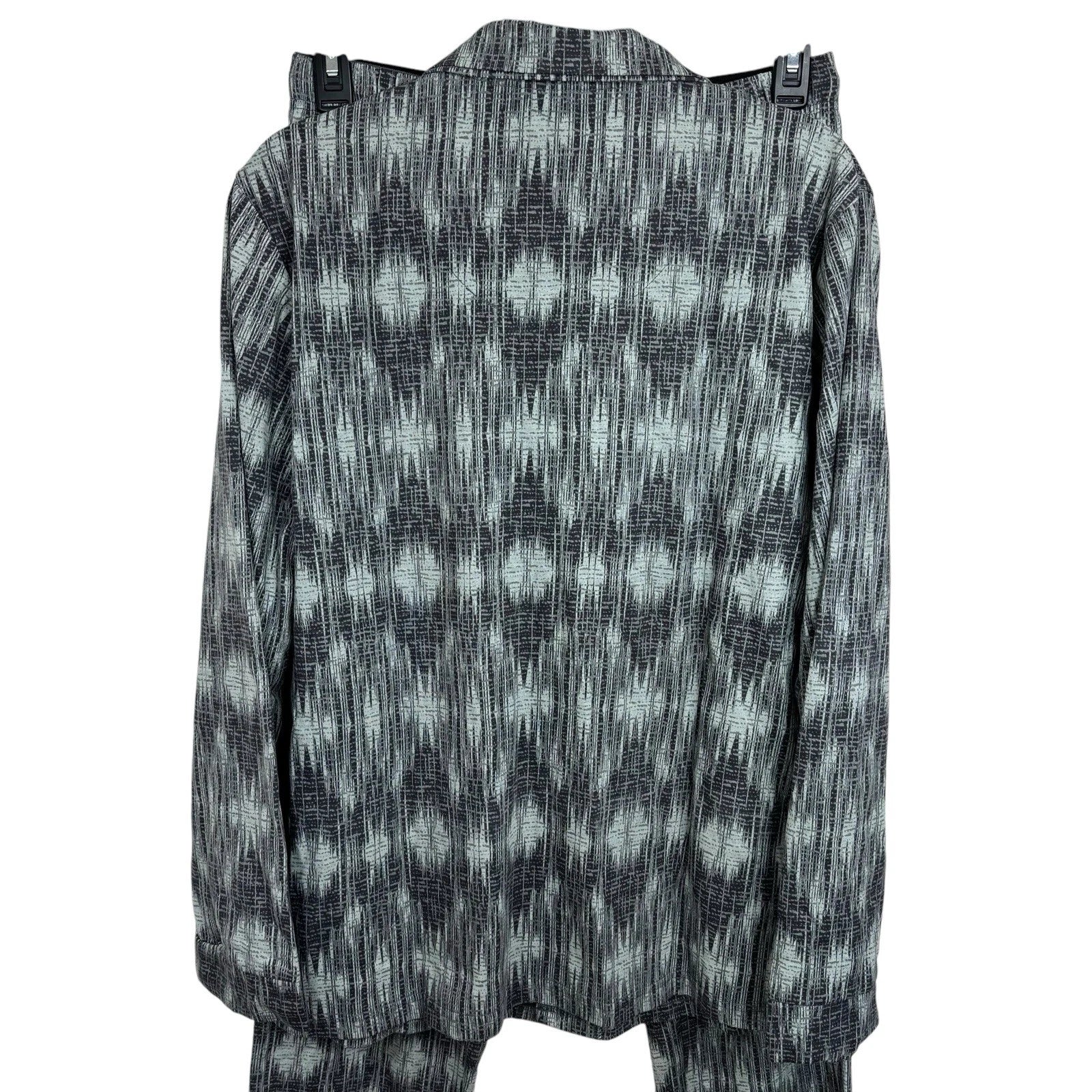 FRYE Gray & White Pattern Notched Premium Pajama SET Men's XL Soft NWT