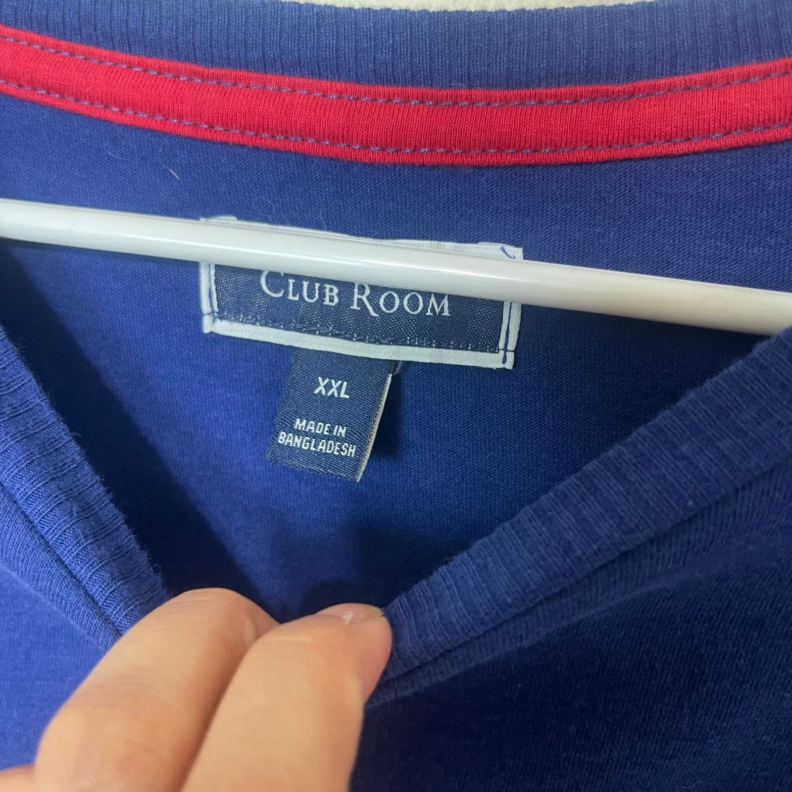 Club Room Men's Blue Cotton Short Sleeve Stretch Shirt Pajama Set XXL