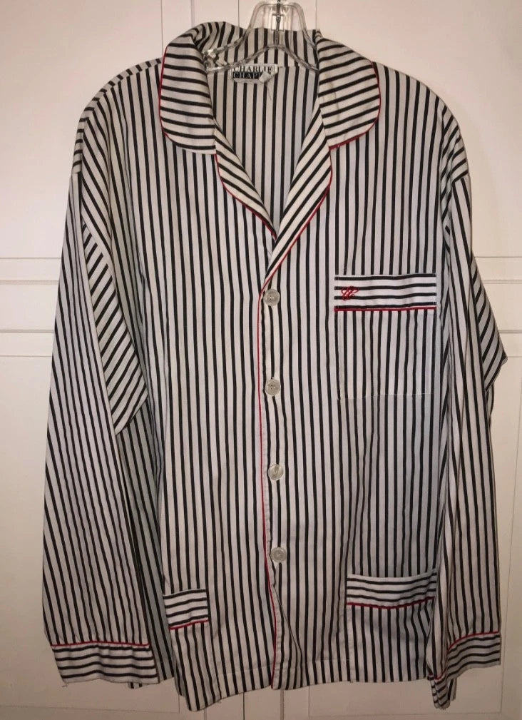 Charlie Chaplin 2-Piece Mens Pajama Set Size Large