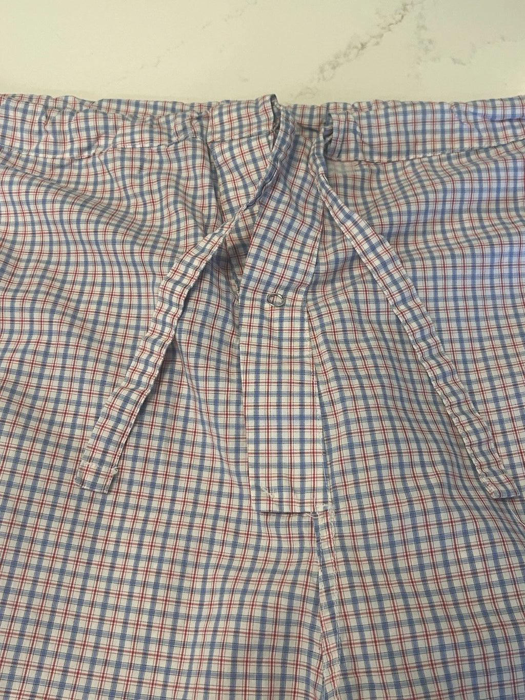 Brooks Brothers Plaid Blue White Red Plaid Pajamas Set Men's Size XL Cotton