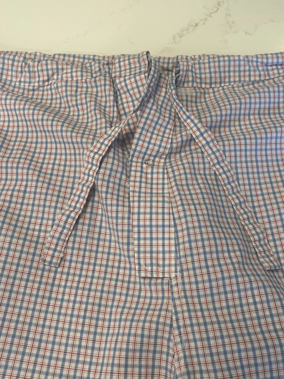 Brooks Brothers Plaid Blue White Red Plaid Pajamas Set Men's Size XL Cotton