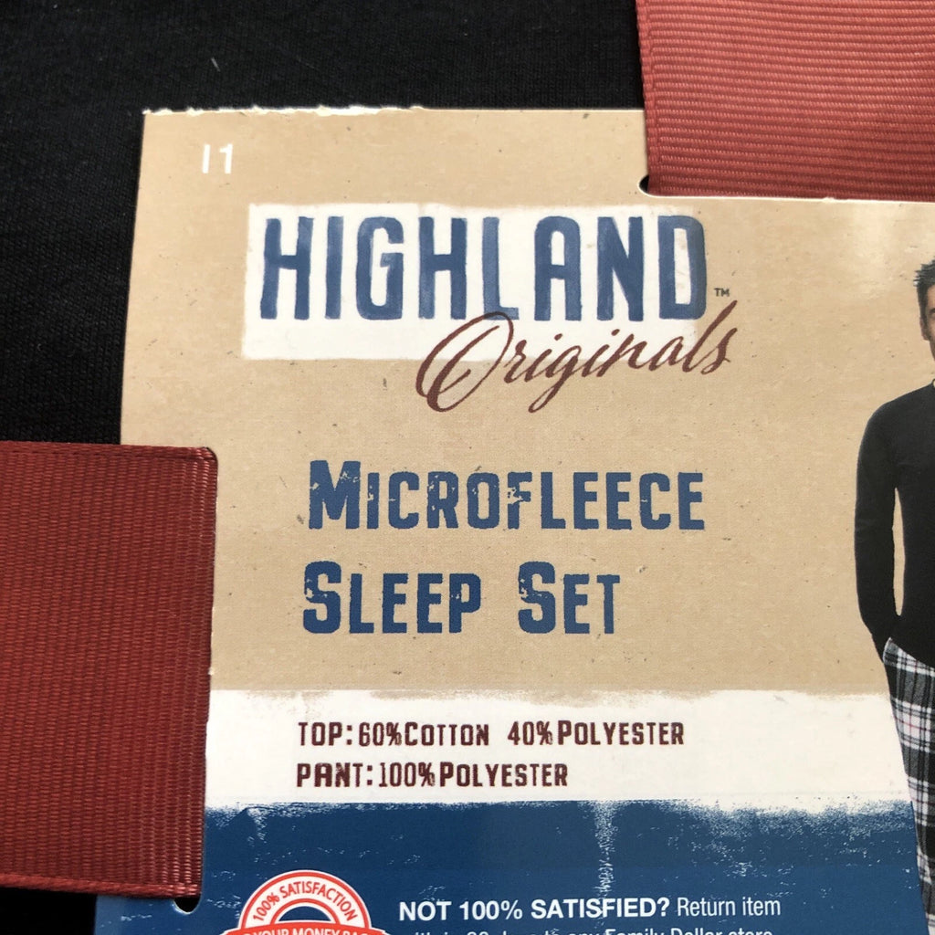 Men's Highland Originals Microfleece Sleep Set -- Size Large -- Black