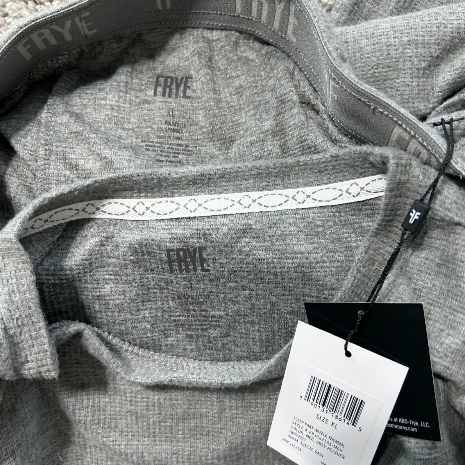 Frye Mens Gray Pajama Set XL Polyester Blend Shirt & Pants