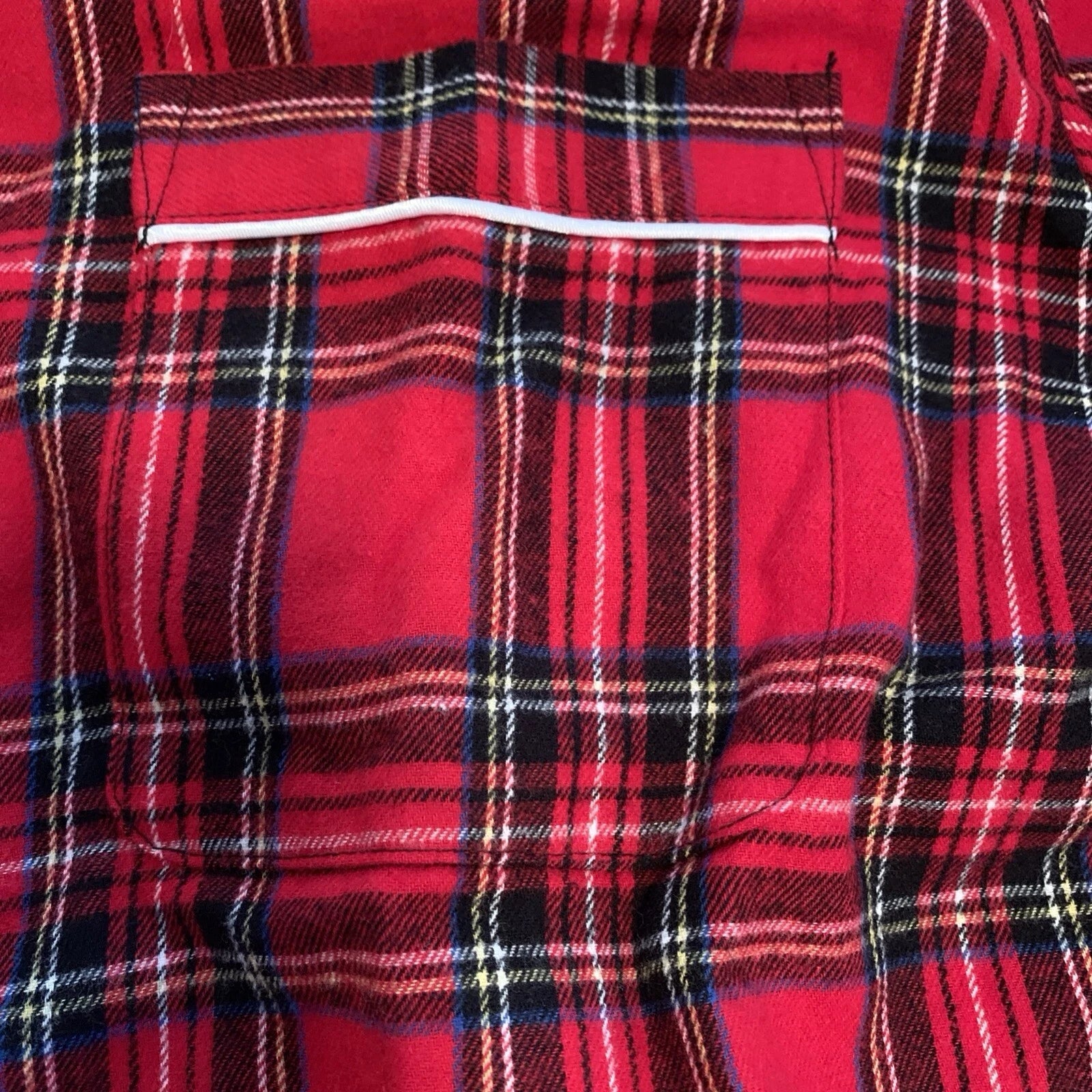Lanz of Salzburg RED TARTAN PLAID 100% Cotton FLANNEL Men'x XL Pajama Set NWOT