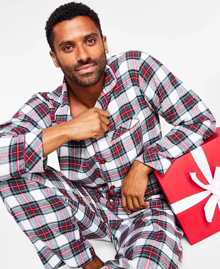Family Pajamas Matching Men's Stewart Plaid Family Pajama Set sz SM