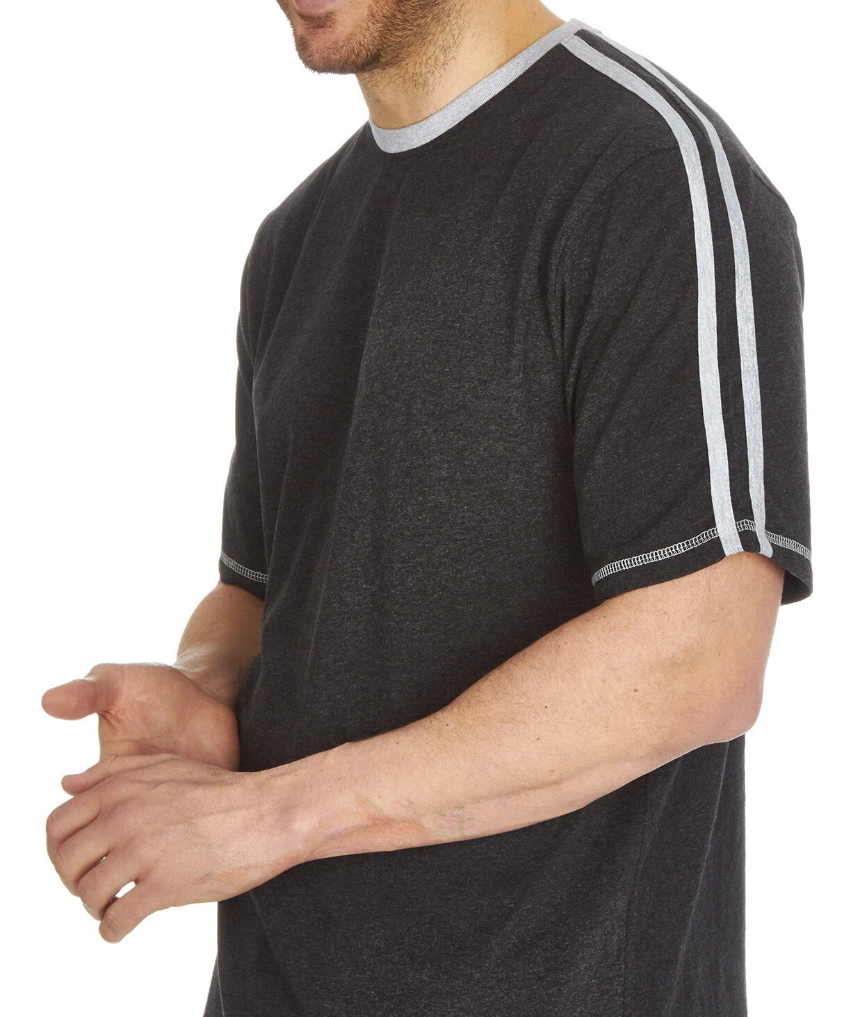 Cargo Bay Mens Short Sleeve Lounge Set with Contrast Stripe