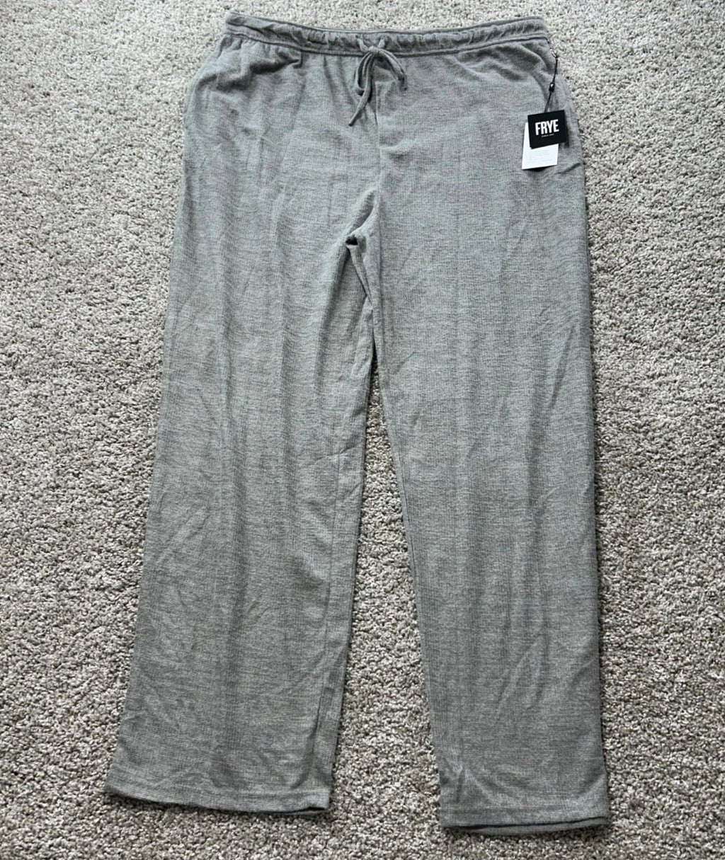Frye Mens Gray Pajama Set XL Polyester Blend Shirt & Pants