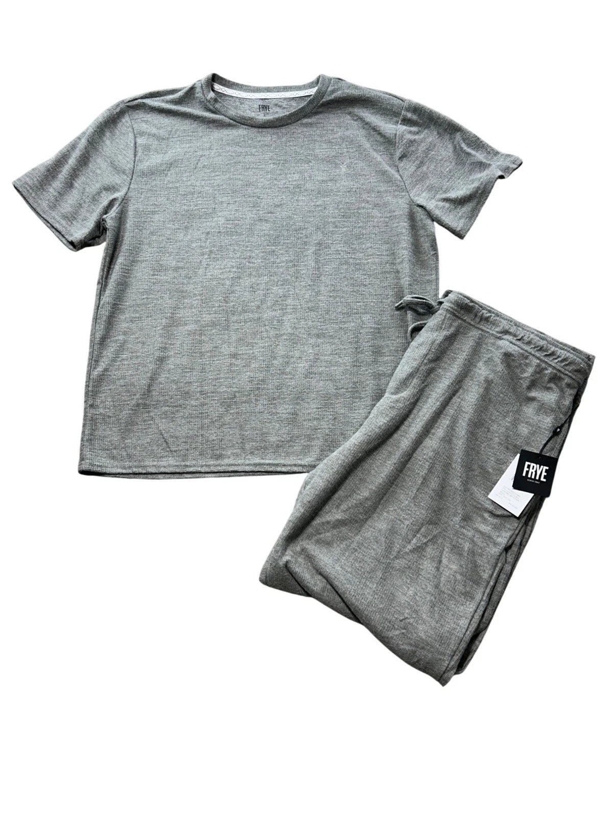 Frye Mens Gray Pajama Set XL Polyester Blend Shirt & Pants