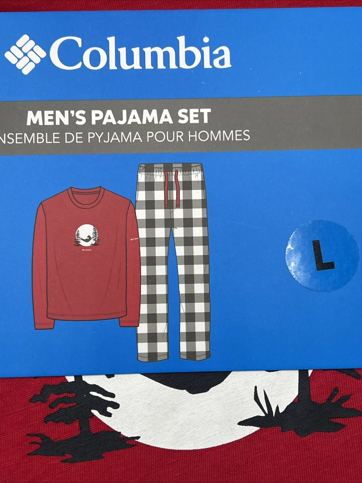 Columbia Men's Bear Pajama Set Pants and Shirt Men's Size Large New