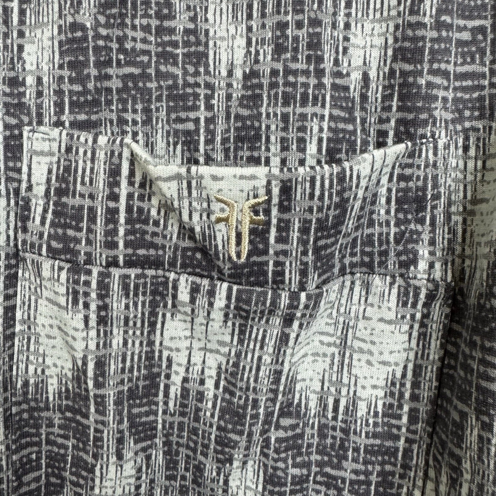 FRYE Gray & White Pattern Notched Premium Pajama SET Men's XL Soft NWT