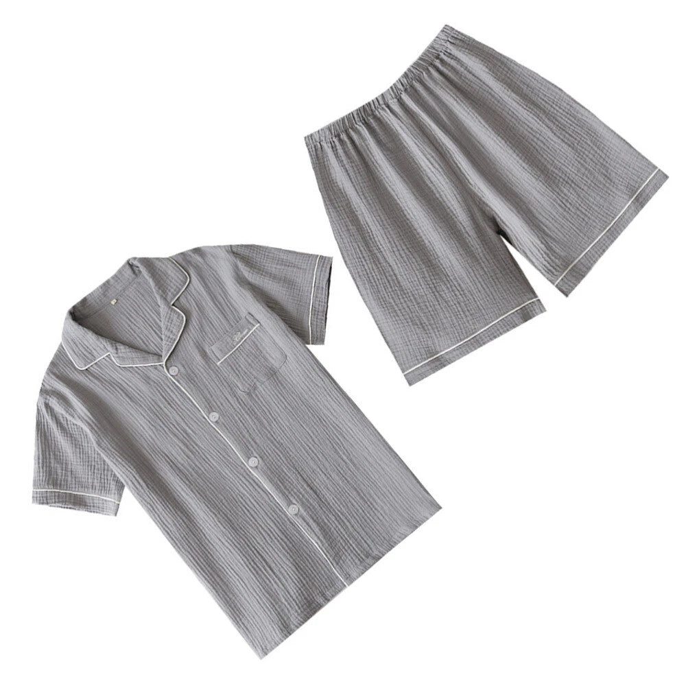 Men Sleepwear Pajama Set Short Sleeve Sleepwear Men Pajama Short Men