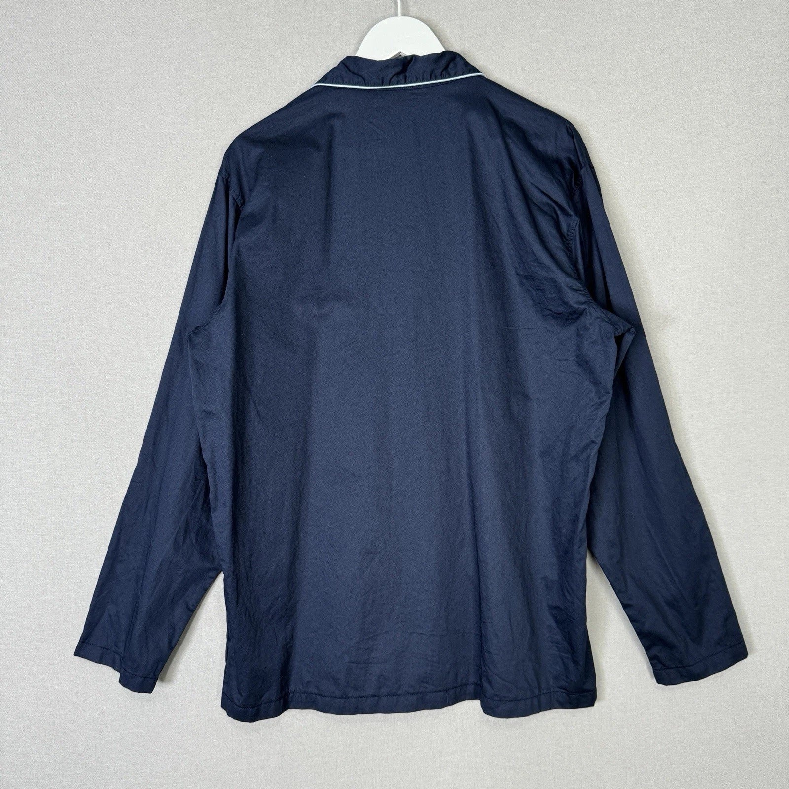 Frette Pajama Set Mens Large Blue 100% Cotton Made in Italy Sleepwear Lounge