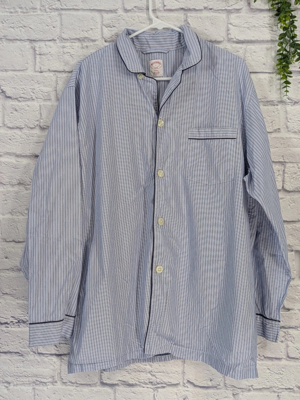 CLASSIC LOT 4!😍Vtg Brooks Brothers L/XL Striped Pajama Set Mens Button Piping