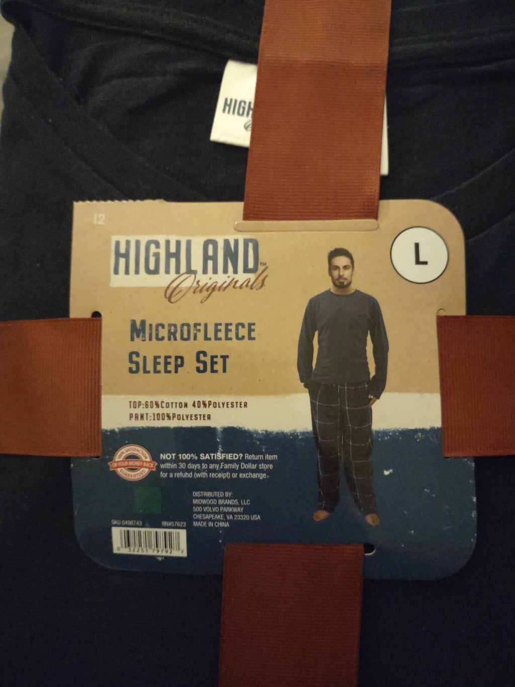 Highland Microfleece Sleep Set Men's Large NWT