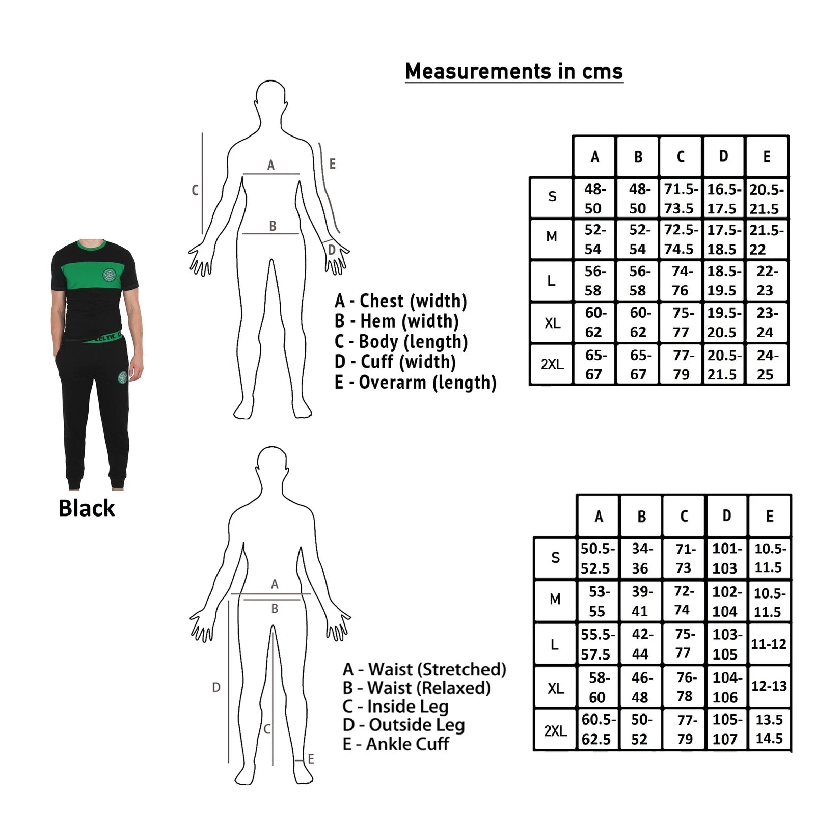Celtic FC Mens Pyjamas Long Premium Set OFFICIAL Football Gift