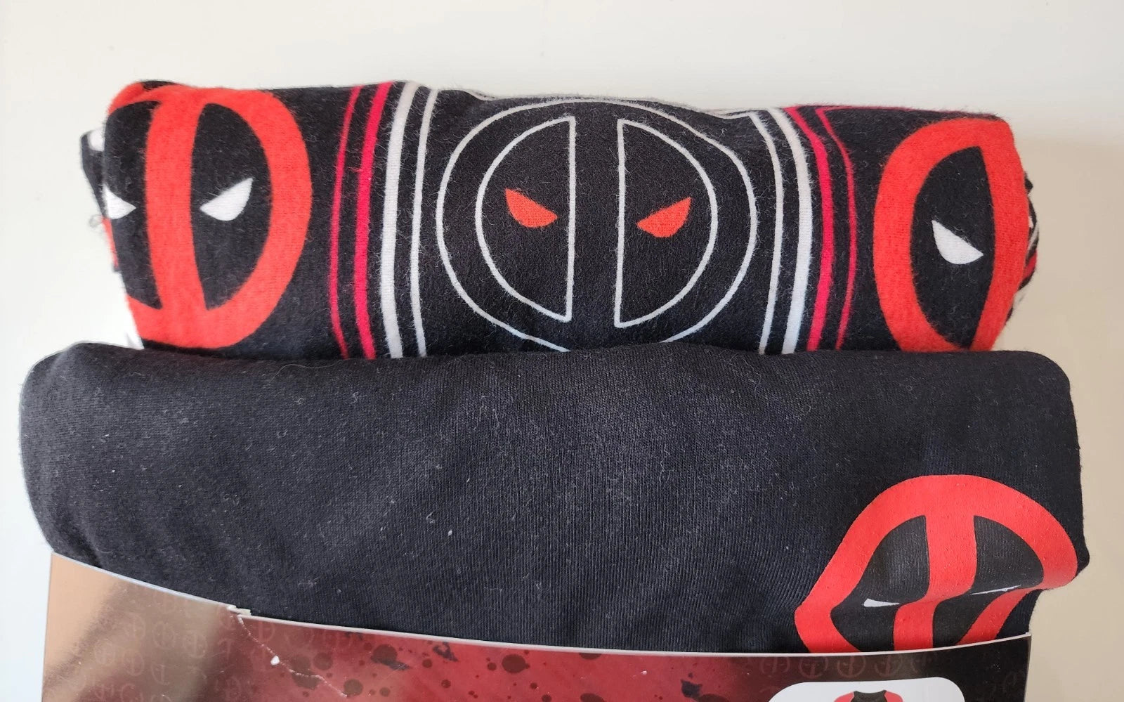 Marvel Deadpool Mens Black Printed 2 Piece Long Sleeve Pyjama Set Size XL New
