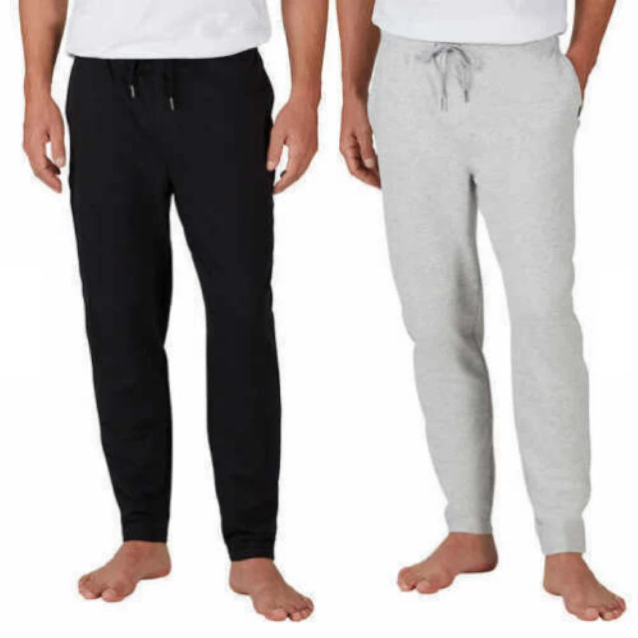 EDDIE BAUER MEN'S 2 PK LOUNGE SLEEPWEAR  PANTS, BLACK/GRAY, 2XL