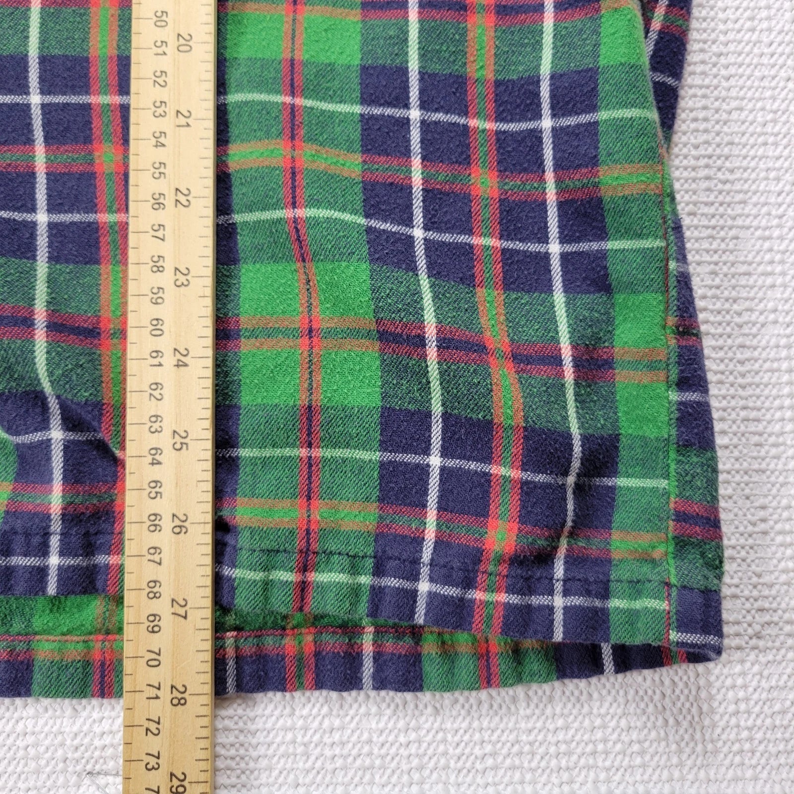 LL Bean Flannel Pajama Sleepwear Set Green Tartan Plaid Mens Size XL-Reg Cotton
